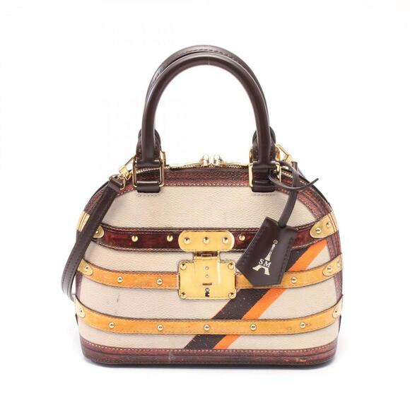 LOUIS VUITTON Brown Leather Alma Bag - Picture 1 of 6
